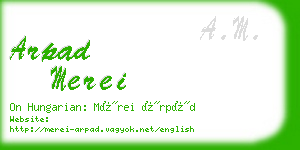 arpad merei business card